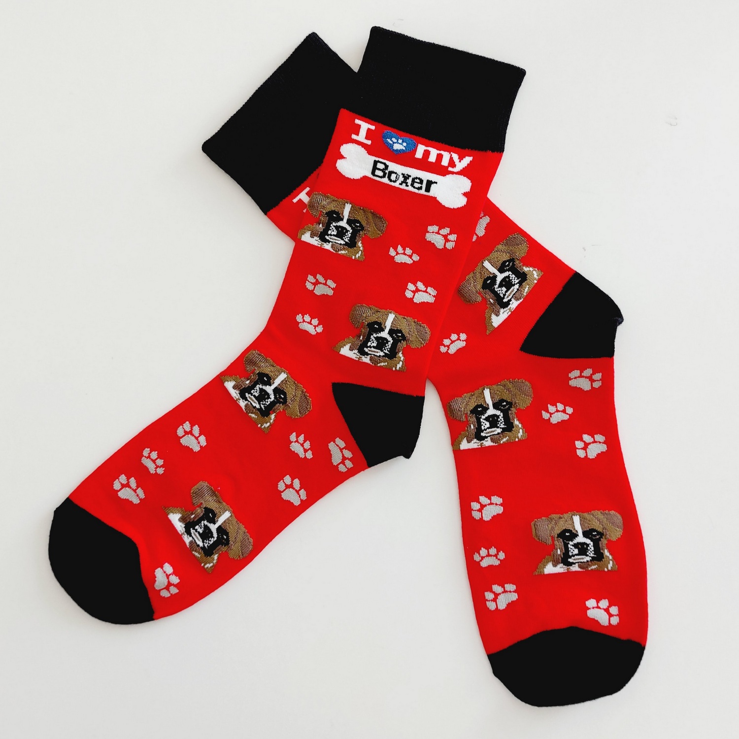 Ponožky s boxerom červené