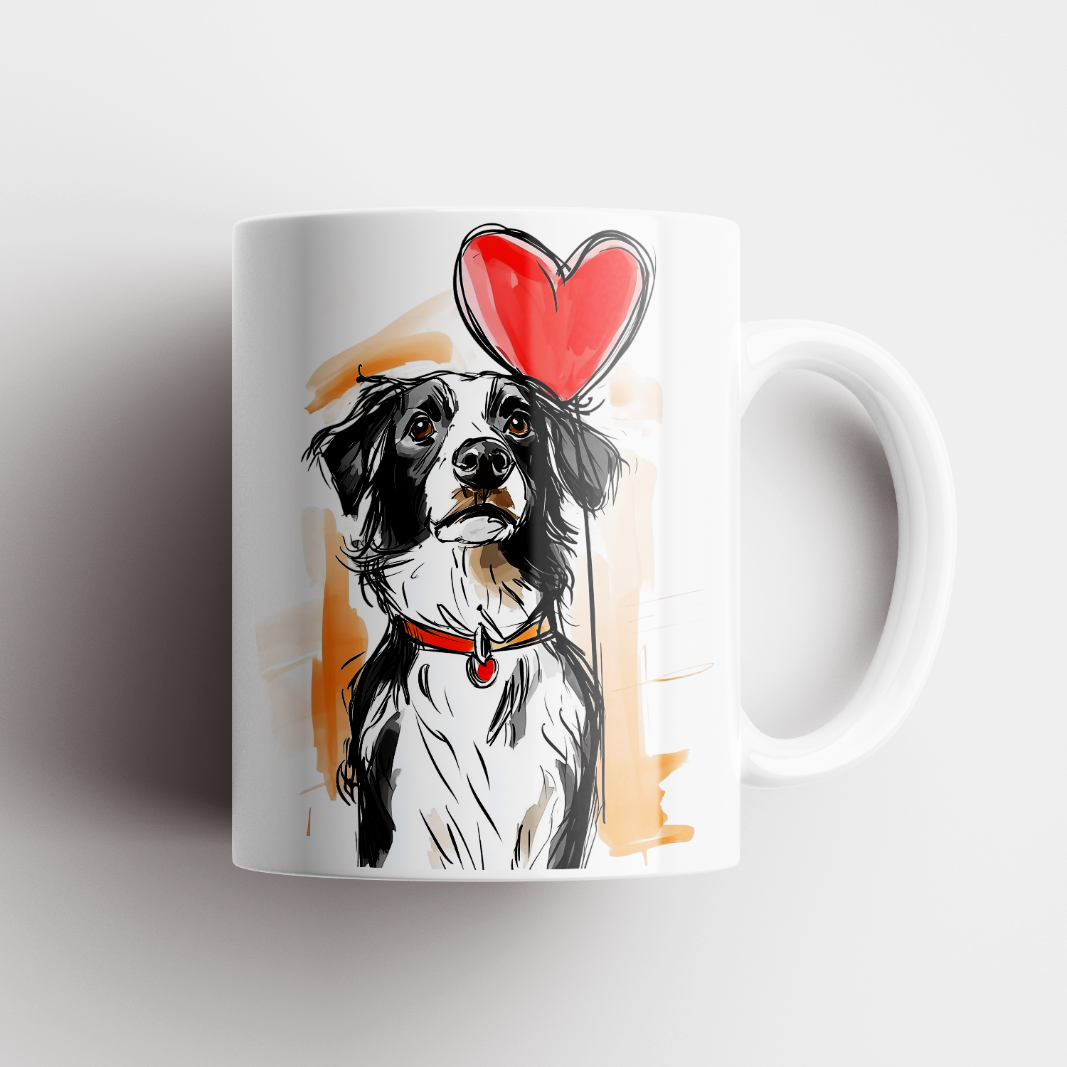 Valentínsky hrnček border kólia