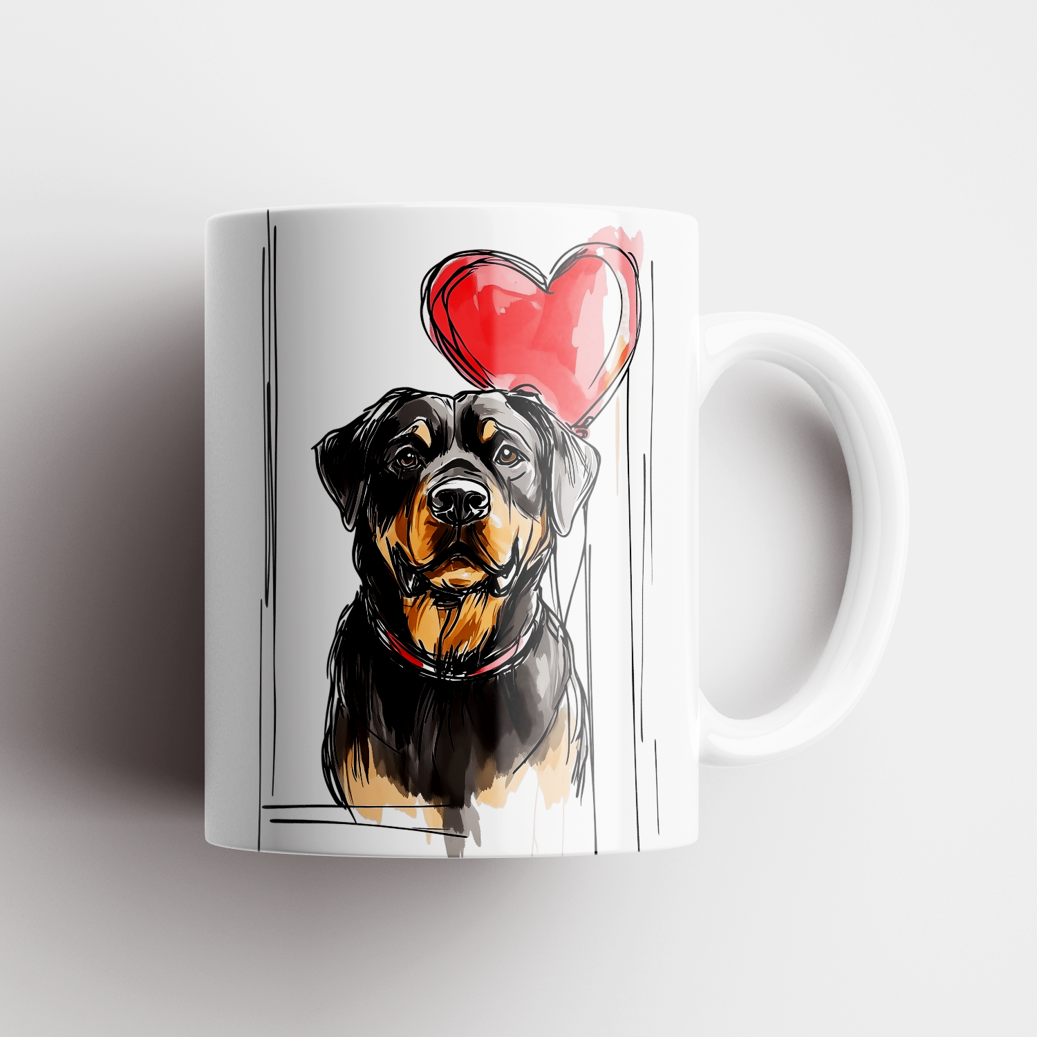 Valentínsky hrnček Rotvajler