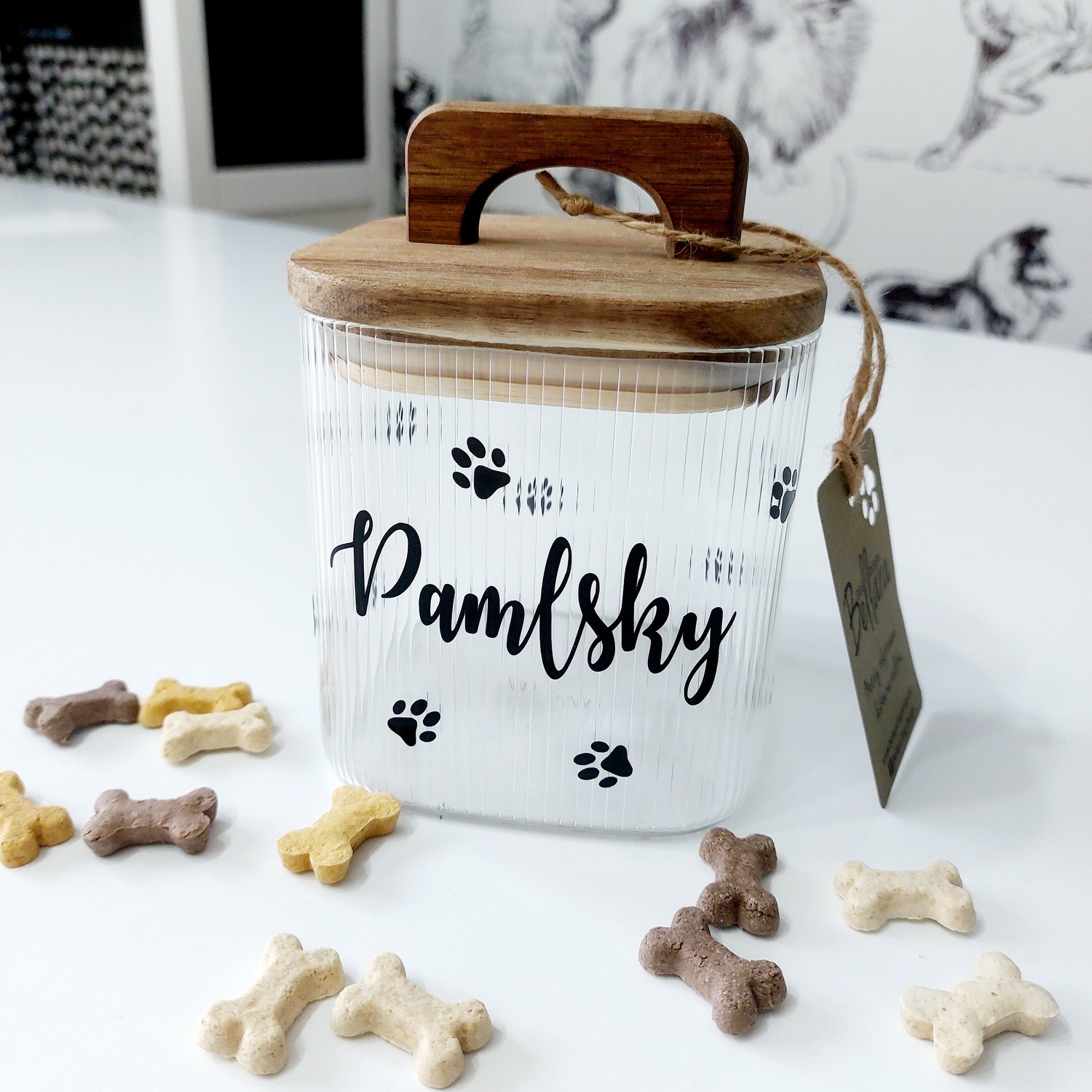 Dóza na pamlsky pre psa 