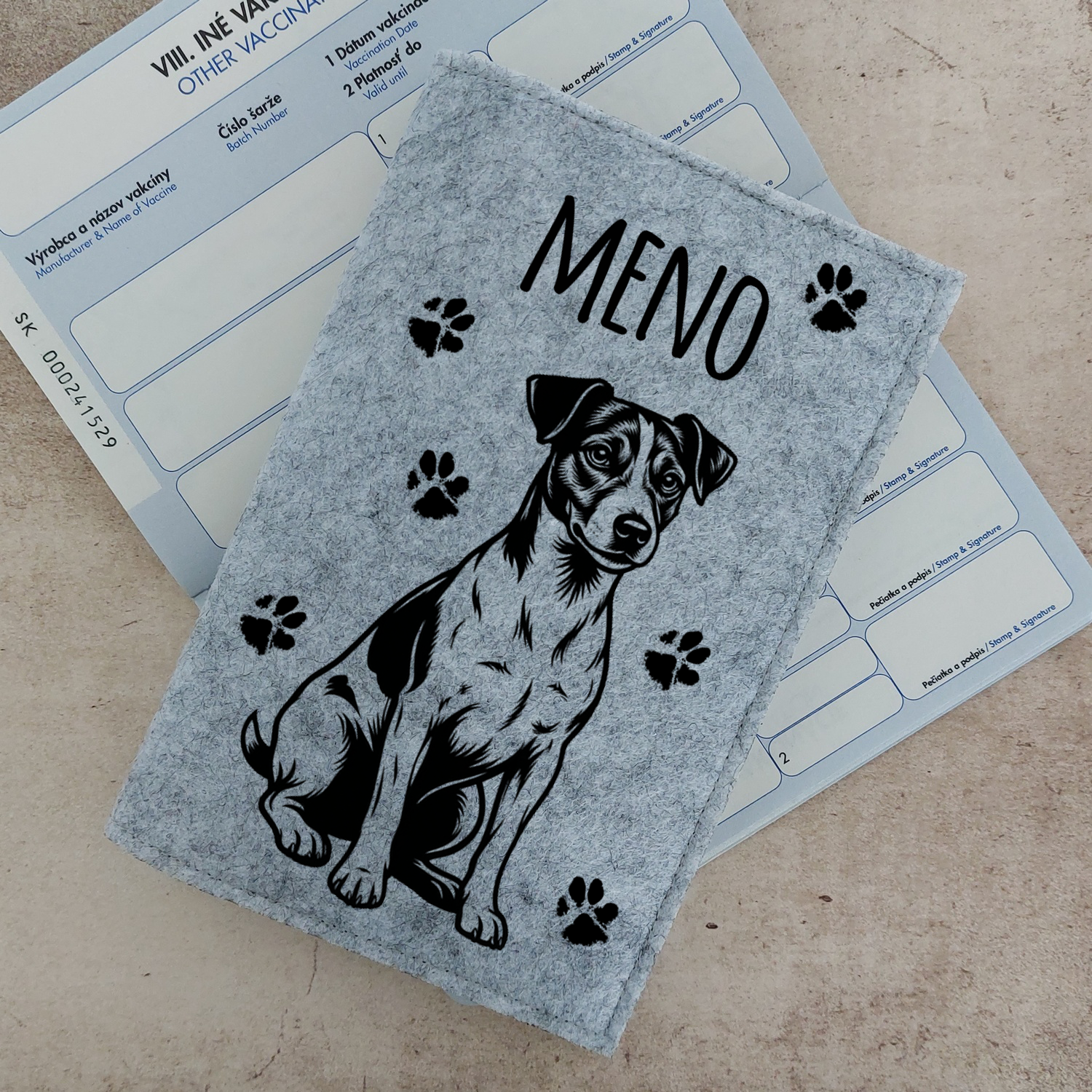 Obal na očkovací preukaz (petpass) Jack Russell teriér 
