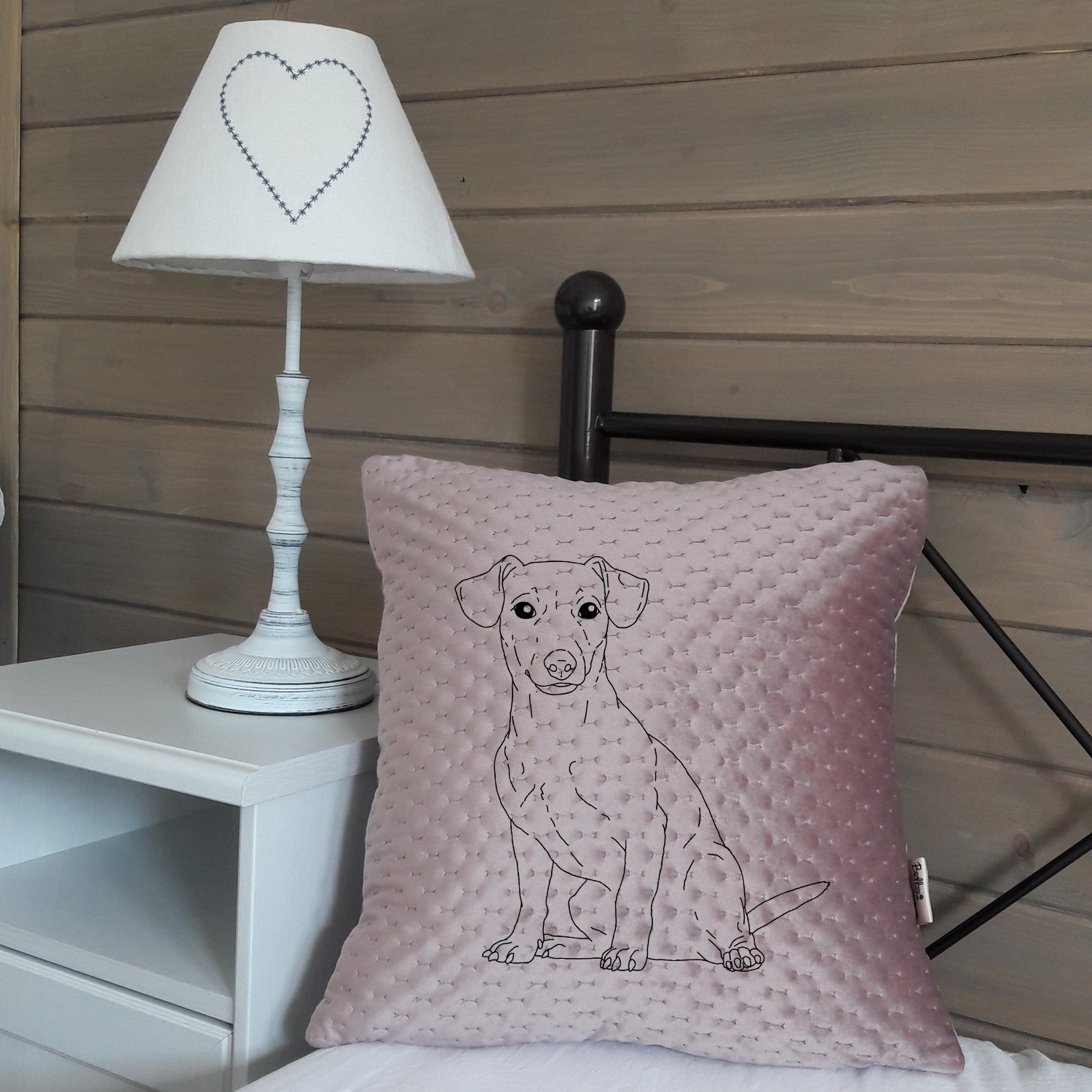 Zamatová obliečka na vankúš Jack Russell teriér