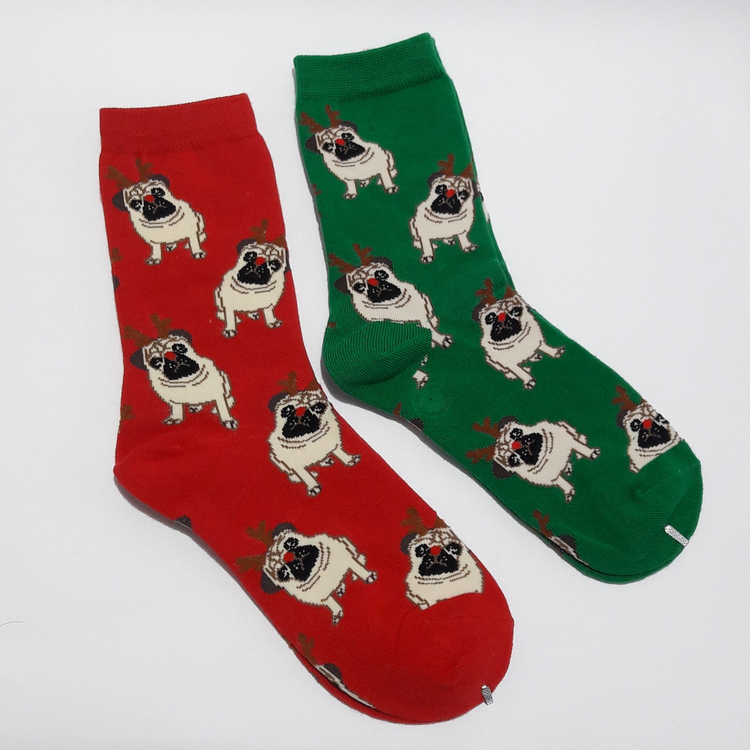 Ponožky  Mops Vianoce
