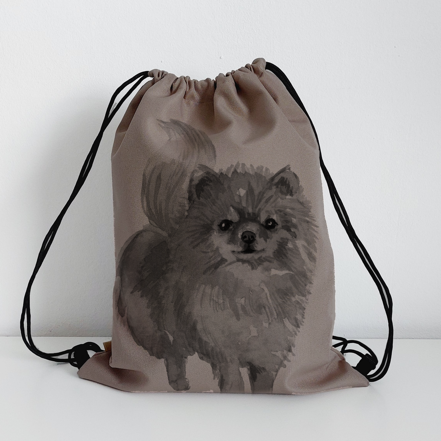 Ruksak  so psom  - pomeranian