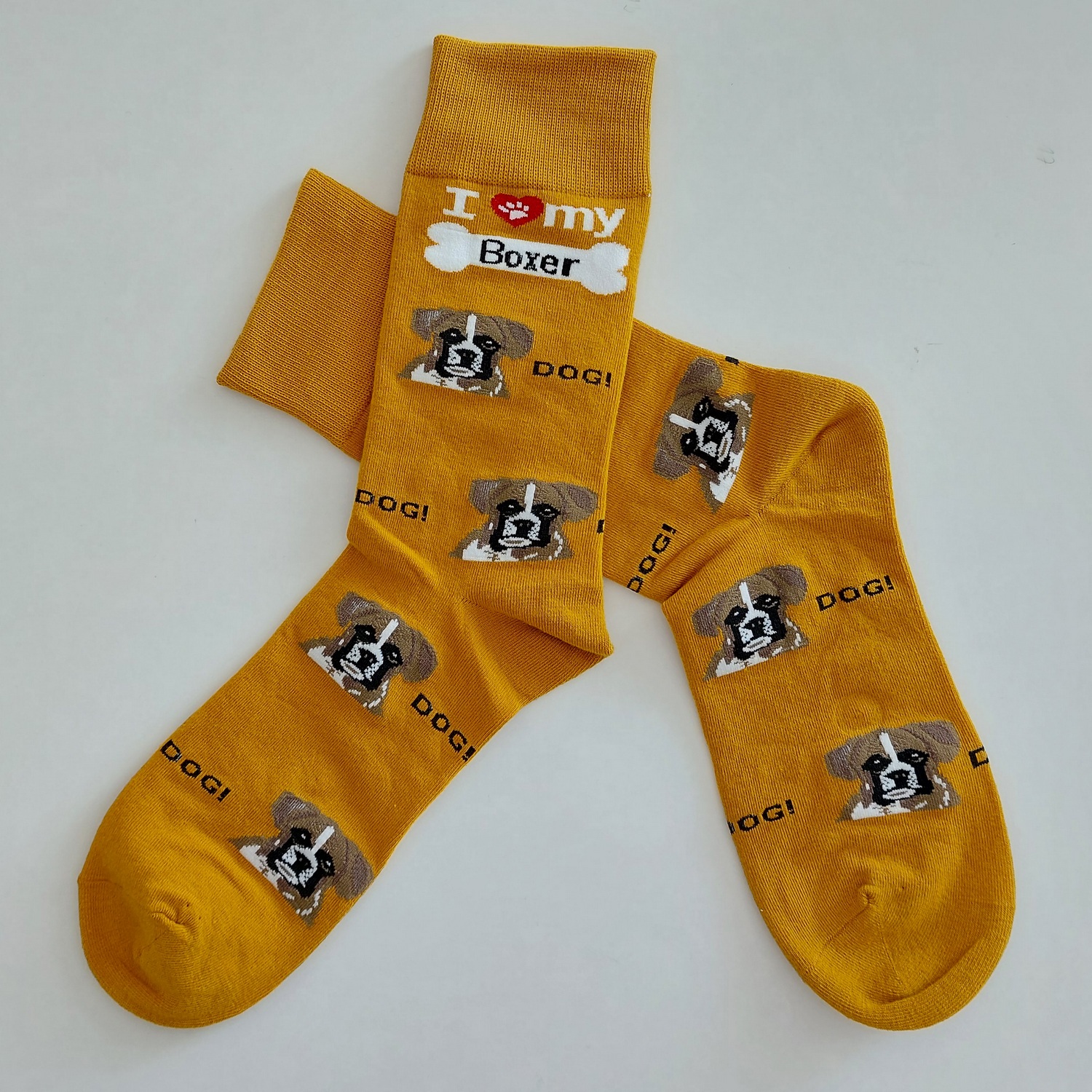Ponožky s boxerom žlté